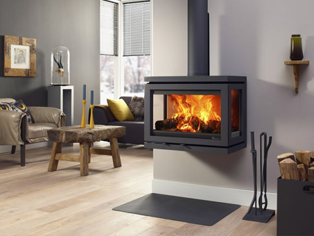 poele-bois-vidar-wall fonte flamme