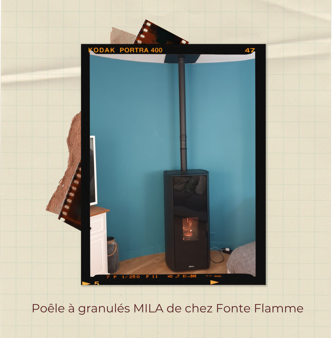 Poêle à granulés MILA de chez Fonte Flamme