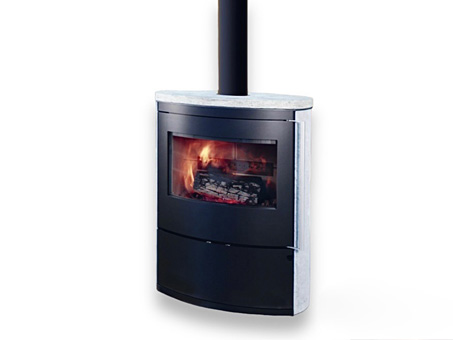 Poêle à bois BOMBAY 8 kW GRIS - FONTE FLAMME