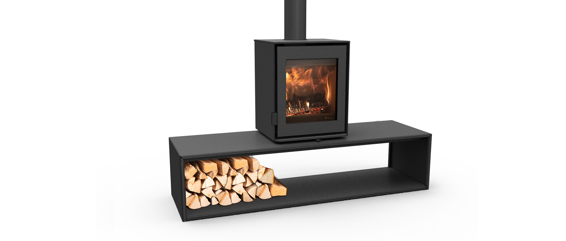 Poêle à bois - MODIVAR sur plateau droit - 5 kW