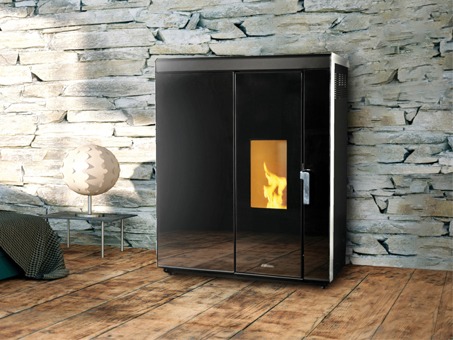 Poêle à granulés KROME 10 façade verre sérigraphié